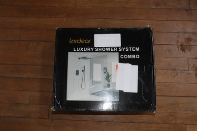 Lordear 2-Spray Patterns with 1.8 GPM Wall Mount Dual Shower Heads Kit 10''