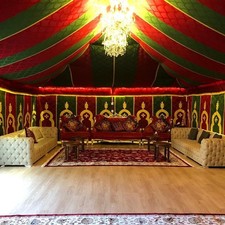 Caidal luxury tent with elegant decoration for events, 3x6 meters