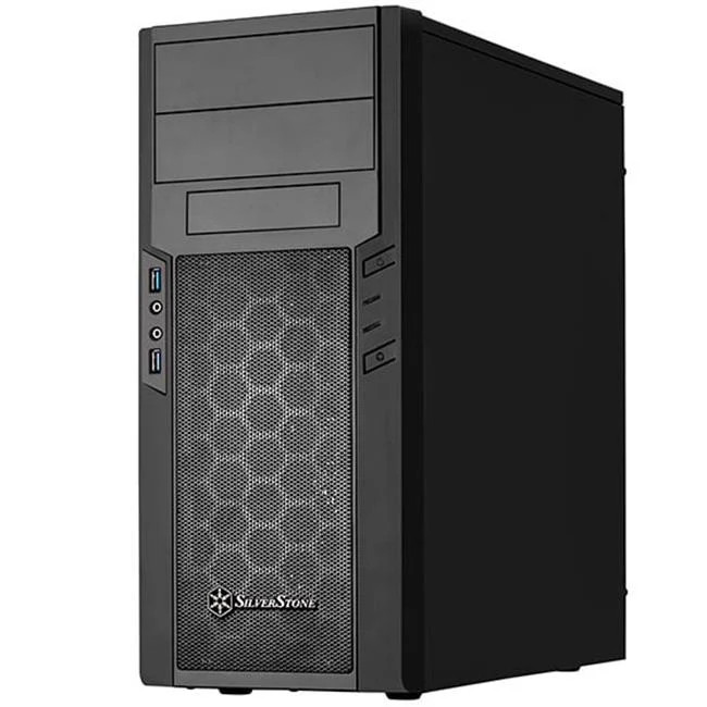 Black Plastic Panel steel Body ATX Tower Computer Case Compatible with Standa...