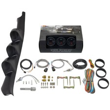 Glowshift Boostegttrans Temp Gauges Black Pod Fits 95-98 Chevy Ck Truck