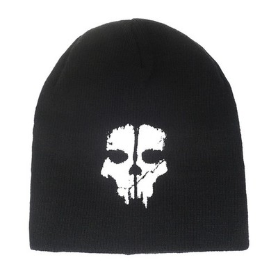 Ghosts Mütze mit Totenschädel für CoD Fans | Skull Beanie | Schwarz