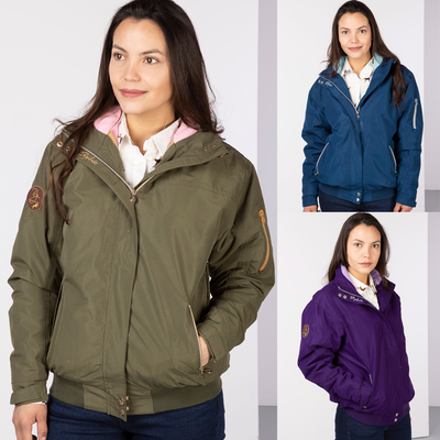 ladies equestrian bomber jacket