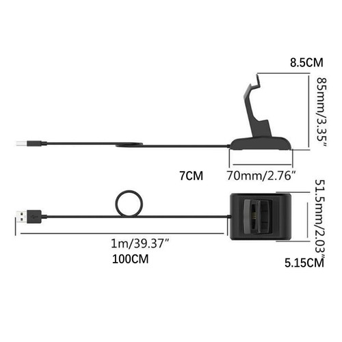 39" USB Charger Charging Cable Cradle Stand for TEC TEC TEC ULT-G GOLF GPS Watch - Zdjęcie 10 z 11