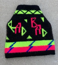 VINTAGE Wigwam Beanie Unisex Multicolor Rad Bad Spell-Out One Size Snow 90s Y2K