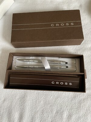 P007 Cross Schreibset 2er Druckbleistift Kugelschreiber 0,5mm silber, Werbedruck