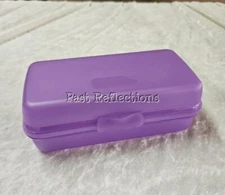 TUPPERWARE SUB HOAGIE RECTANGLE SANDWICH KEEPER -  SHEER PURPLE