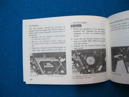 Honda 1981 XL185S Original Factory New Old Stock Owners Manual F614 - Picture 3 of 4