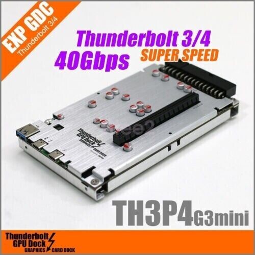 EXP GDC TH3P4G3 Thunderbolt-compatible GPU Dock Laptop to External