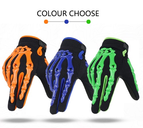 Motorcycle Skeleton Gloves Motocross BMX MX ATV Dirt Bike Bicycle Cycling Gloves - Picture 8 of 16