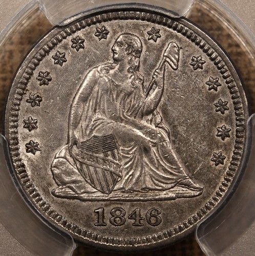 1846 Early date Liberty Seated quarter, PCGS AU53, super sweetDavidKahnRareCoins