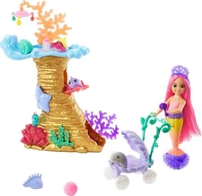 Barbie Mermaid Power Chelsea Doll Playset with Sea Animals and Accessories