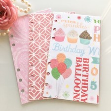 3x Laminated Personal Size Dashboards Fit Filofax, Kikkik, LV MM Planner