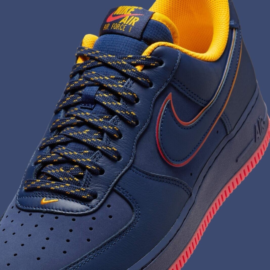 Nike Air Force 1 Low Retro Lettering Mens Red & Blue Sports