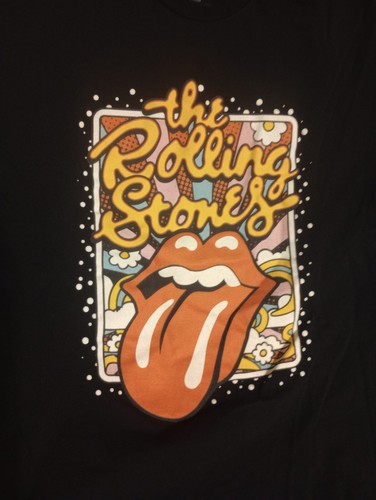 The Rolling Stones Black Cotton T Shirt Graphic Tongue Out Short Sleeve Size L - Bild 2 von 4