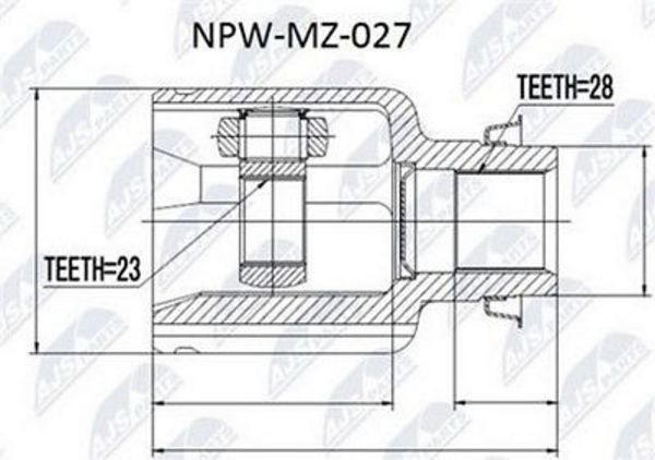Joint Set Interior Mazda 3 BK MTM 2.0 2003-, 5 CR ATM 2005- Right