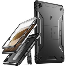 For Galaxy Tab A9 Plus A9 A8 Case,Poetic Kickstand Built-in-Screen Cover Black