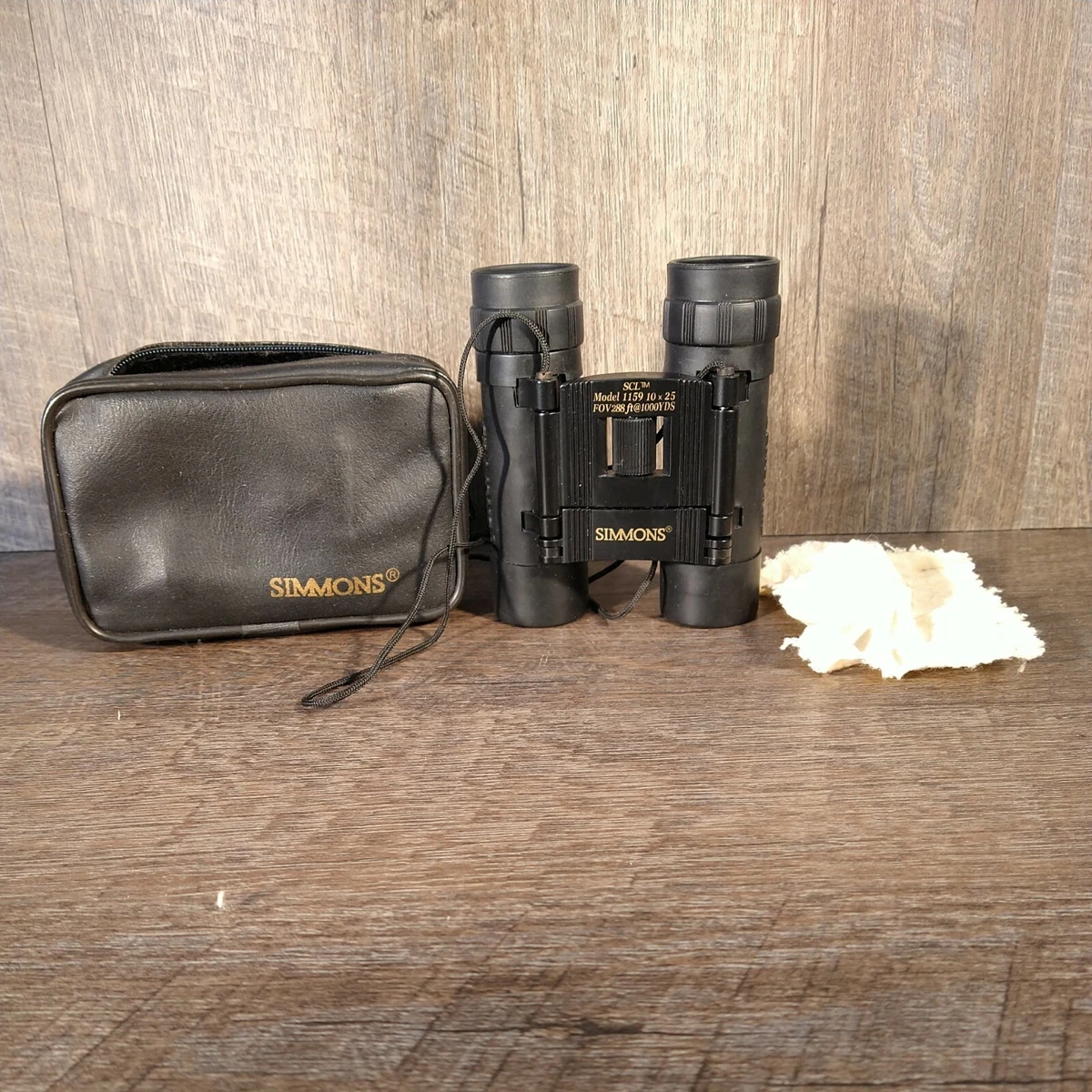 Simmons SCL Model 1159 10 x 25 FOV 288 ft. 1000 YDS BINOCULARS Travel Size