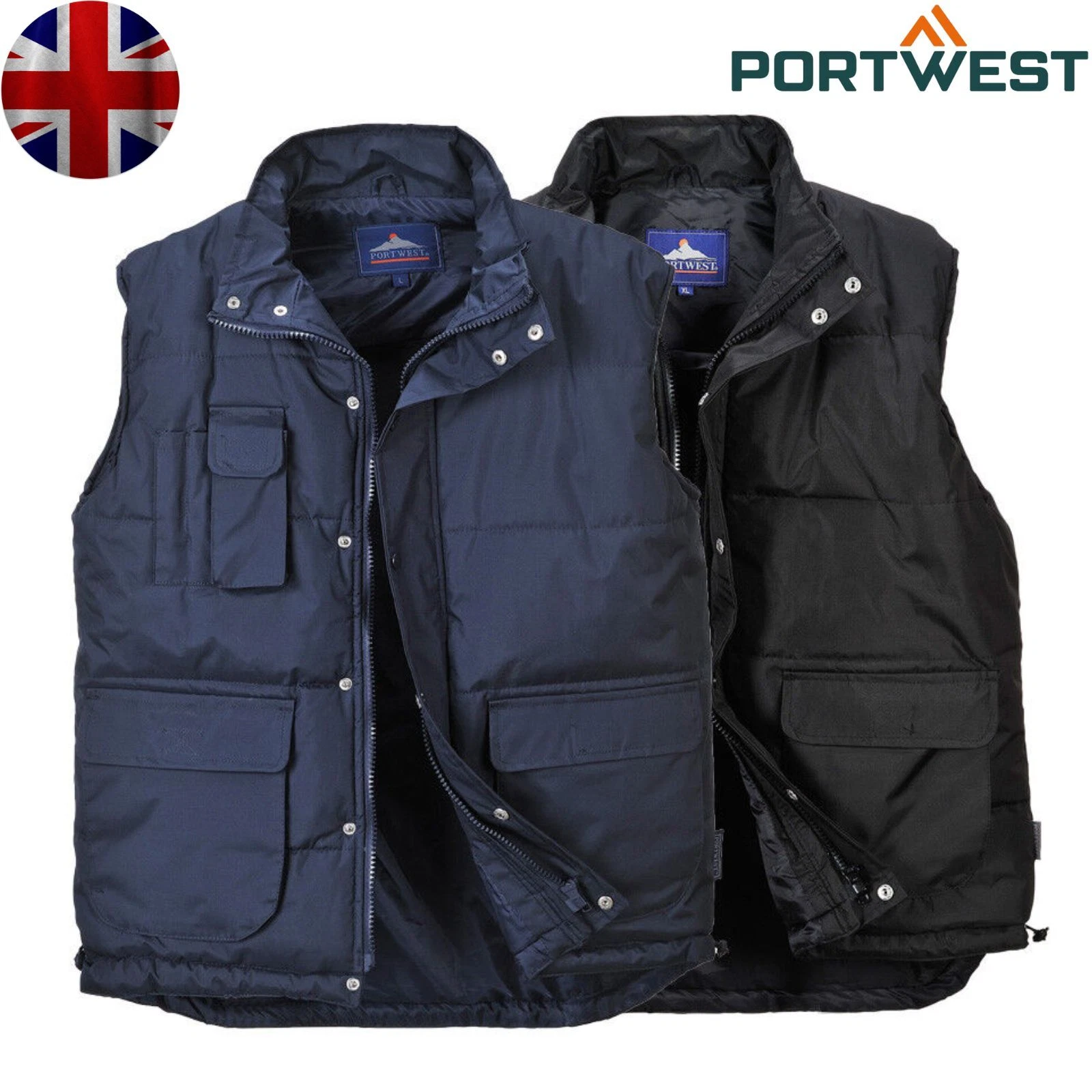Portwest Classic Men Body Warmer Jacket Padded Shower Proof Warmth WorkWear S415
