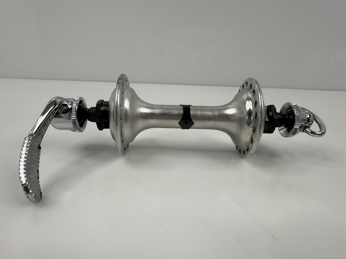 Vintage Campagnolo Nuovo Record Low Flange Hub Set & Skewers