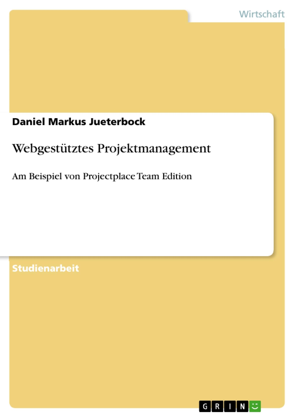 Thumbnail - Webgestütztes Projektmanagement | Buch | 9783656283652