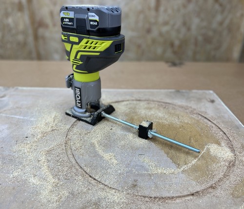 Circle Jig for Ryobi R18TR-0 ONE+ 
