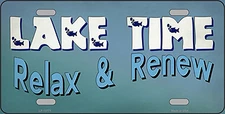 Lake Time Novelty Metal License Plate Tag LP13771