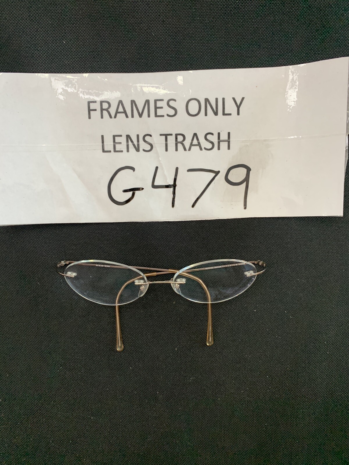 RICHARD TAYLOR TITANIUM SARAH Rimless Drill Mount EYEGLASSES FRAMES