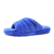 UGG D4594 Womens Blue Fluff You Slipper Size US 10 EU 43