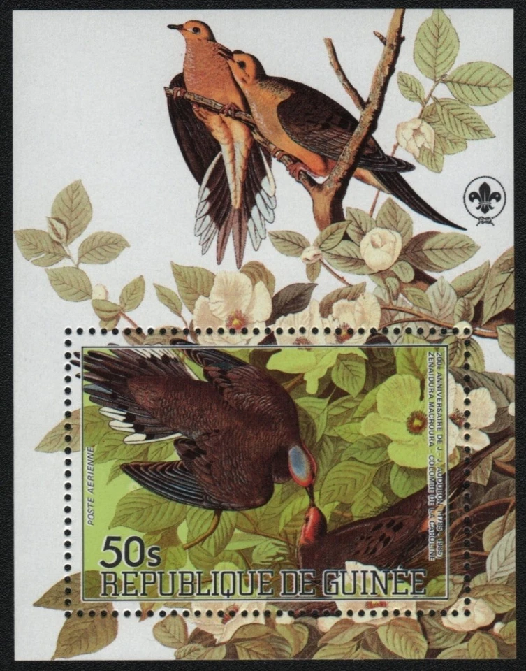 Guinea 1985 - Mi-Nr. Block 152 A ** - MNH - Vögel / Birds - Audubon - Bild 1 von 1