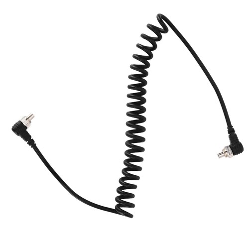 2Pcs Camera Flash Synch PC Cord Male To Male Spring Cable Universa - Picture 3 of 24