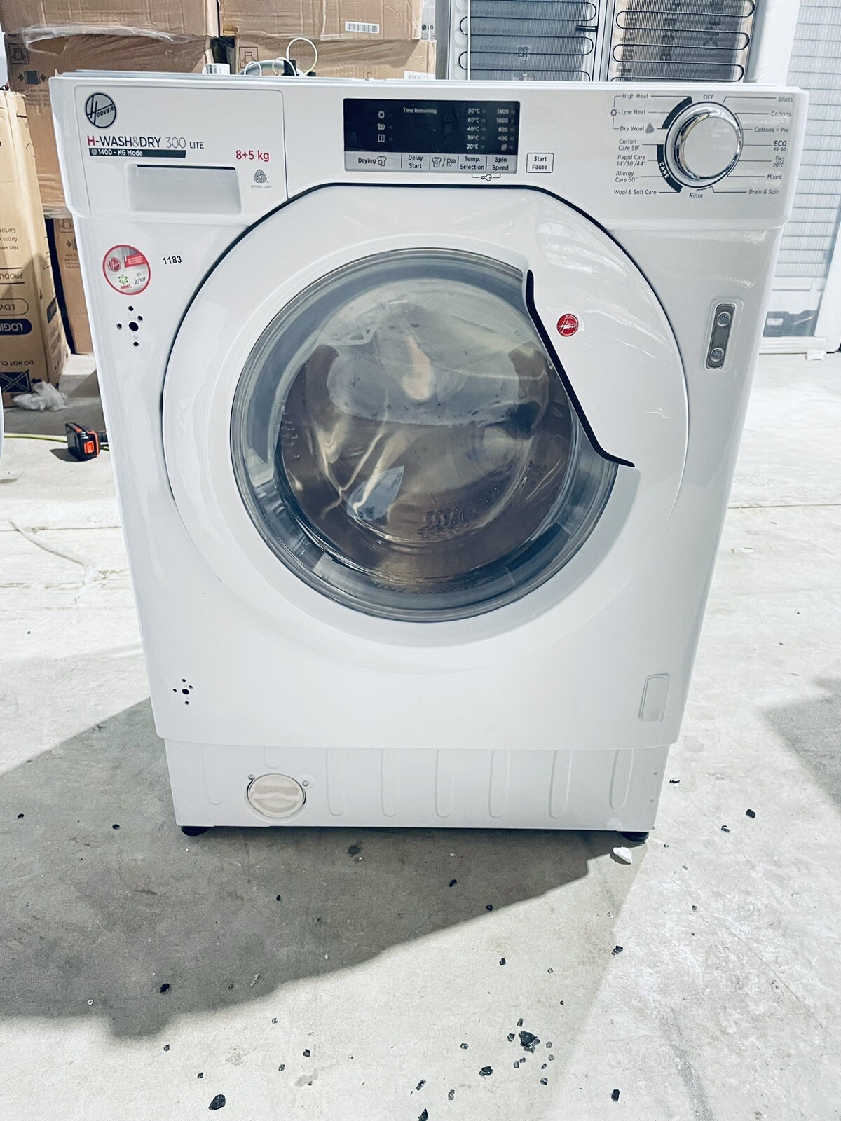 HOOVER H-Wash 300 HBD 485D2E Integrated  Washer Dryer - White - 8 KG/N1183