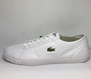lacoste mens riberac leather trainers