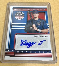 2023 USA Stars & Stripes GAGE THOMPSON Auto RC Rookie Card AUTOGRAPH