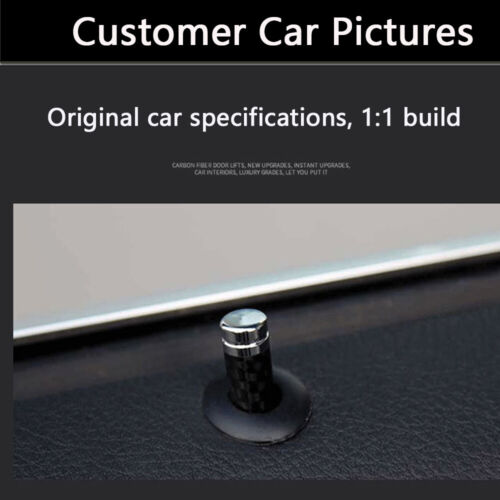 For BMW Benz 4PCS Carbon Inner Door Bolt Lock Down Cover Trim Button Screw Knob - Picture 3 of 12