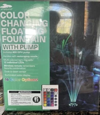 Smartpond Color Changing Floating Fountain 71141 with Pump 400 GPH