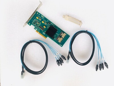 LSI Logic Controller Card SAS 9211-8i 8 Port 6Gb/s +8087 to (4) 7-Pin SATA Cable