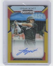 2019 Panini Prizm Draft Logan Wyatt Gold Prizm Auto /10 Giants 