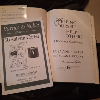 ROSALYNN CARTER 1ST LADY JIMMY POTUS AUTOGRAPHED SIGNED BOOK 1994 1ST EDITION 