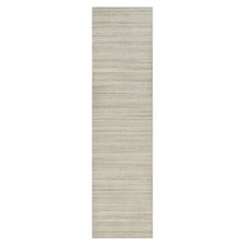 2'6"x10' Beige Plain Modern Design Undyed All Wool Hand Loomed Runner Rug R90717