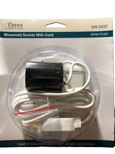 E-26 New C7 Replacement Light Cord for blow mold, 4', Socket &  Outdoor W/Fuse