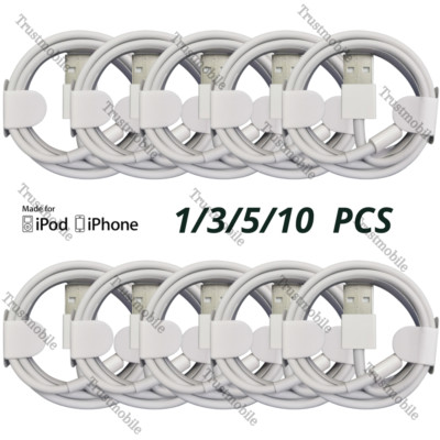 USB Charger Data Cable Charging Cord For iPhone 11 12 13 14 XS XR X SE 8 7 6 Lot