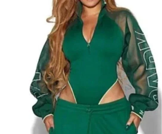ivy park green mesh jacket