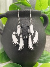 2  Silver-Tone Earring Set Retro Boho Dangle Drop New Free Ship Halloween A3253