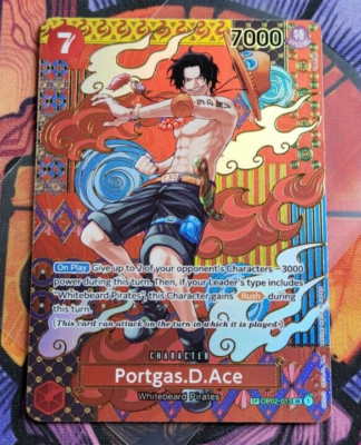 Portgas D Ace SP OP02-013 OP08 Alternate Art One Piece Card Portgas D Ace SP OP02-013 OP08 Alternate Art One Piece Card