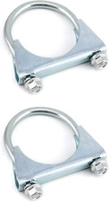 2-1/4" U-Bolt Muffler Tip Exhaust Hook Clamp, 2Pcs Stainless Steel Universal
