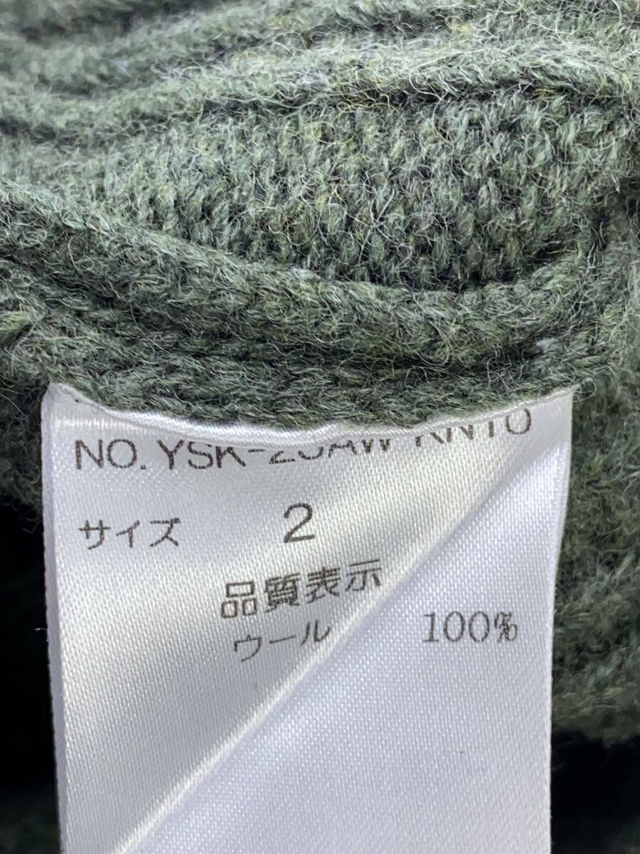 YASHIKI knit sweater (thick 2 wool Green YSK-23AW-KN10 Used YASHIKI knit sweater (thick 2 wool Green YSK-23AW-KN10 Used