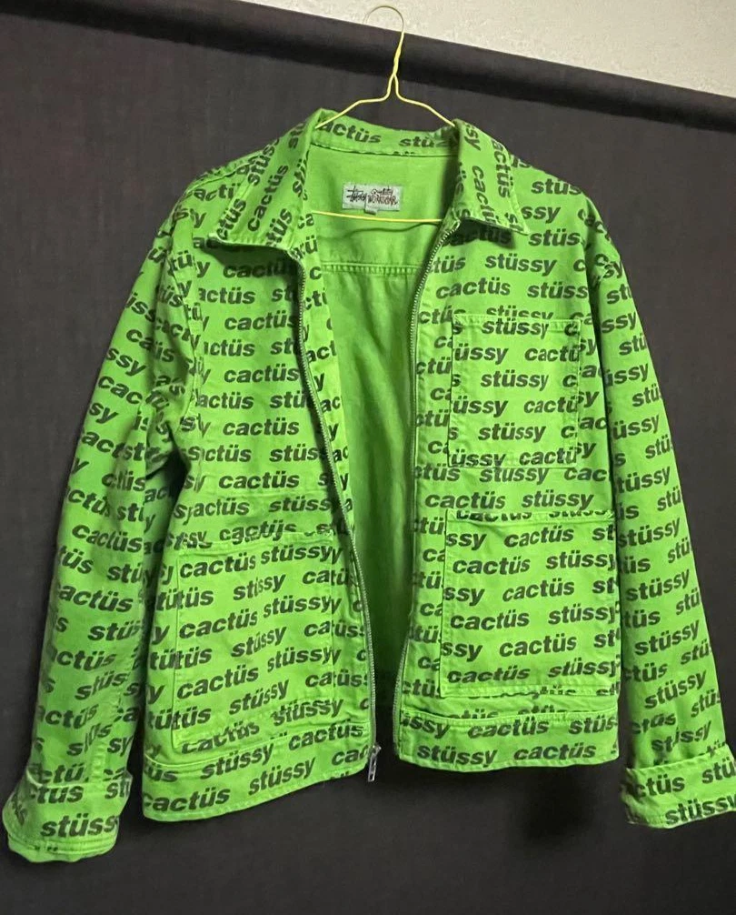 Size M - Stussy x CPFM Cactus Plant Flea Market ZIP WORK JACKET Green Medium