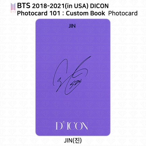 BTS 2018-2021 (in USA) Dicon Photocard 101 : Custom Book Photocard KPOP K-POP - Picture 36 of 212