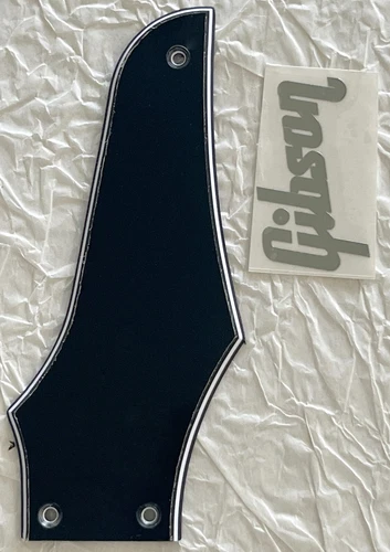 New-For Gibson Firebird Non-Reverse Truss Rod Cover+Decal Guitar Pickguard Black