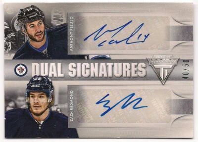 Anthony Peluso & Zach Redmond 13-14 Panini Titanium Dual Autograph Signature /50